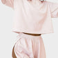 Soft Cotton Striped Pajama Set: Relaxing T-Shirt & Side-Split Shorts