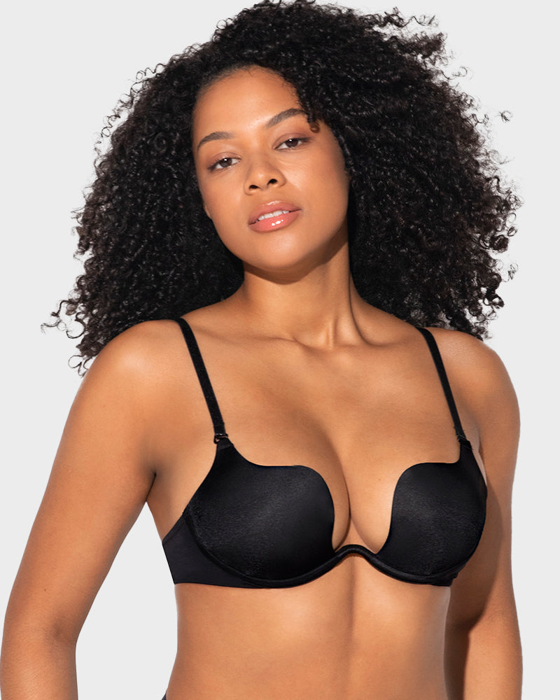 SheCurve Invisible U-Shaped Backless Push-Up Bra for Ultimate Smooth Lift