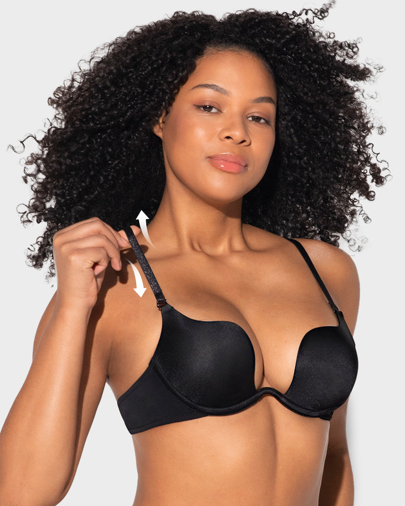 SheCurve Invisible U-Shaped Backless Push-Up Bra for Ultimate Smooth Lift