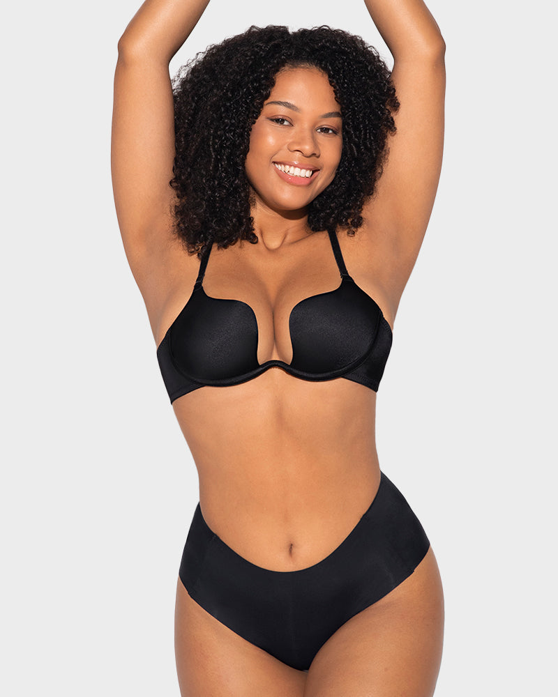 SheCurve Invisible U-Shaped Backless Push-Up Bra for Ultimate Smooth Lift