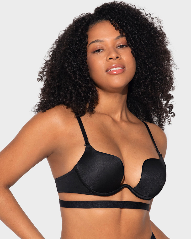 SheCurve Invisible U-Shaped Backless Push-Up Bra for Ultimate Smooth Lift