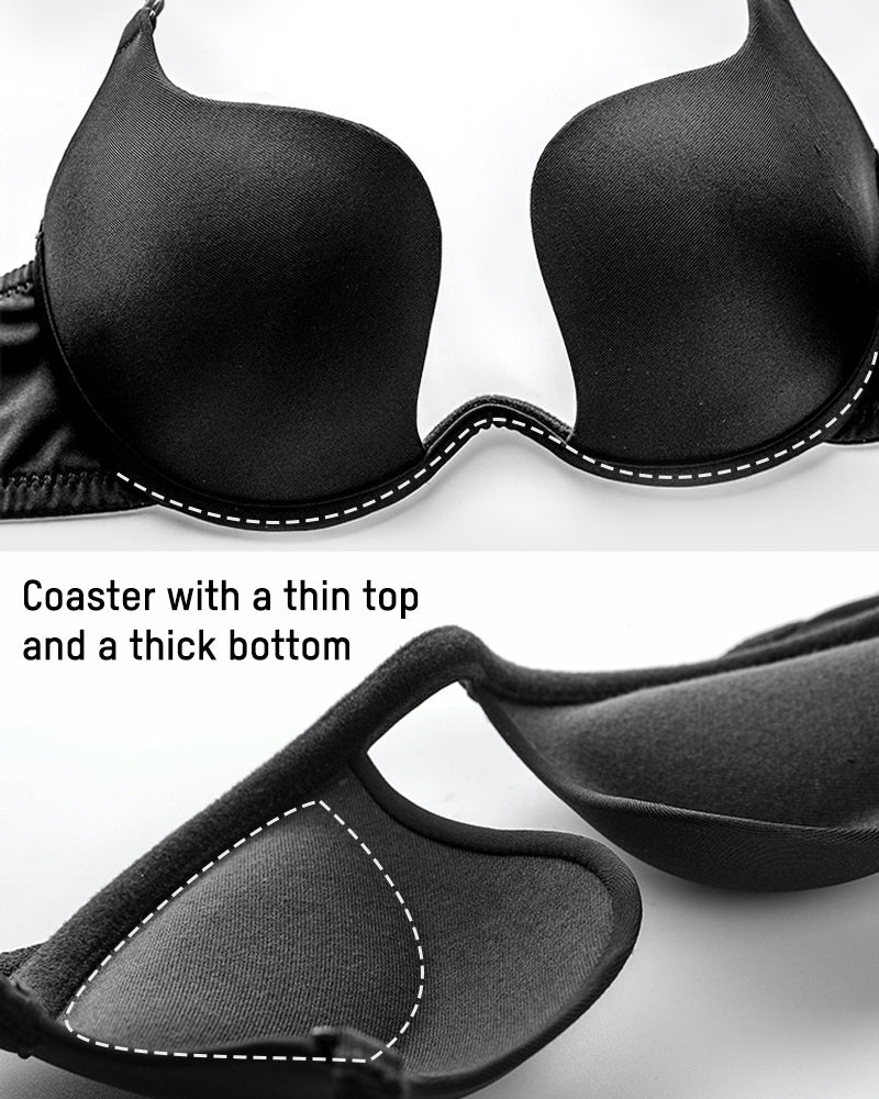 SheCurve Invisible U-Shaped Backless Push-Up Bra for Ultimate Smooth Lift