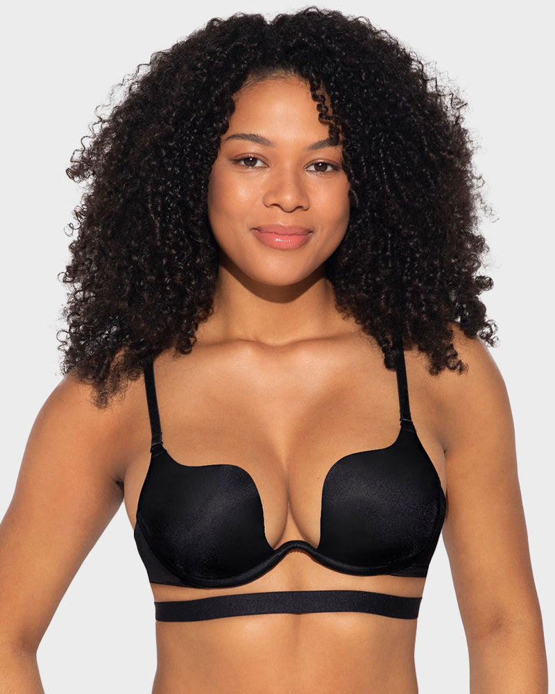 SheCurve Invisible U-Shaped Backless Push-Up Bra for Ultimate Smooth Lift