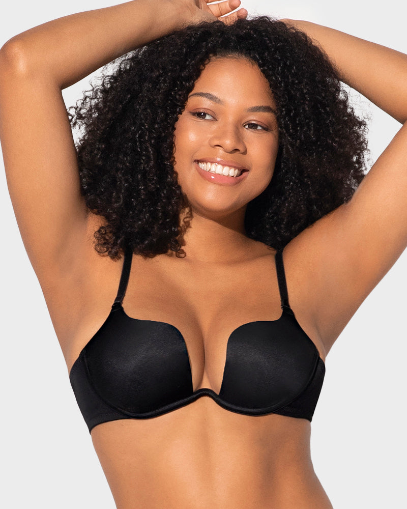 SheCurve Invisible U-Shaped Backless Push-Up Bra for Ultimate Smooth Lift