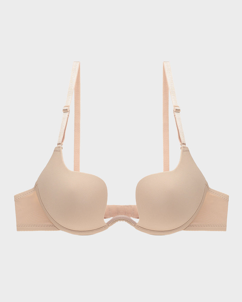 SheCurve Invisible U-Shaped Backless Push-Up Bra for Ultimate Smooth Lift