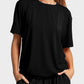 Women's Ultra-Soft Oversized Lounge Tee & Shorts Set with Pockets for Ultimate Comfort