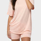 Women's Ultra-Soft Oversized Lounge Tee & Shorts Set with Pockets for Ultimate Comfort
