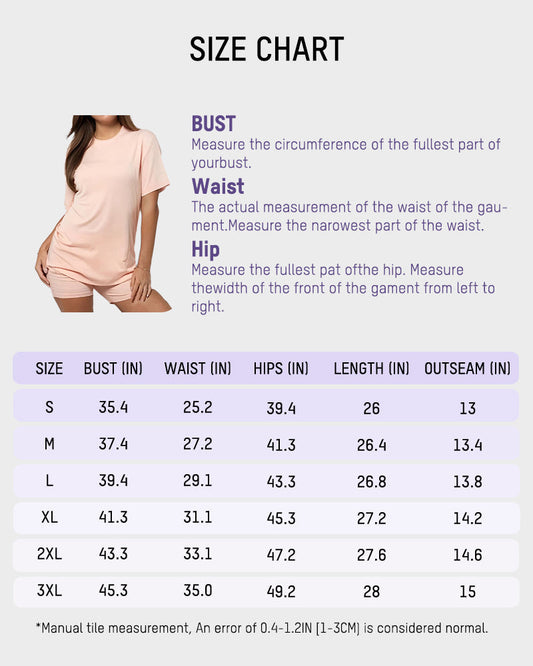 Women's Ultra-Soft Oversized Lounge Tee & Shorts Set with Pockets for Ultimate Comfort