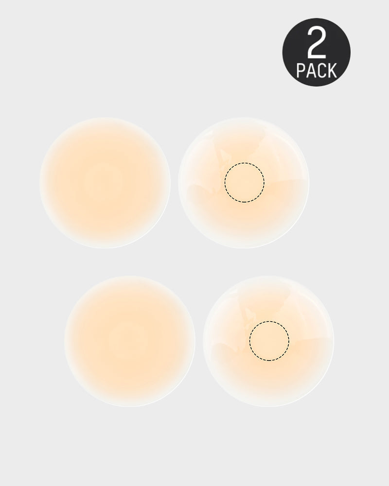 Seamless Ultra-Thin Invisible Silicone Nipple Covers for Smooth Look (2 Pairs)