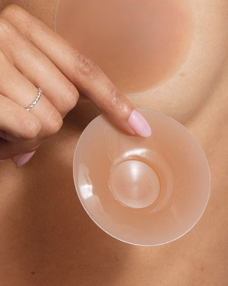 Seamless Ultra-Thin Invisible Silicone Nipple Covers for Smooth Look (2 Pairs)