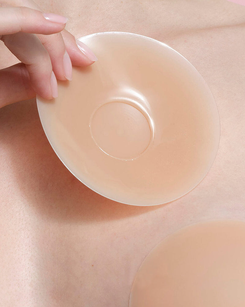 Seamless Ultra-Thin Invisible Silicone Nipple Covers for Smooth Look (2 Pairs)