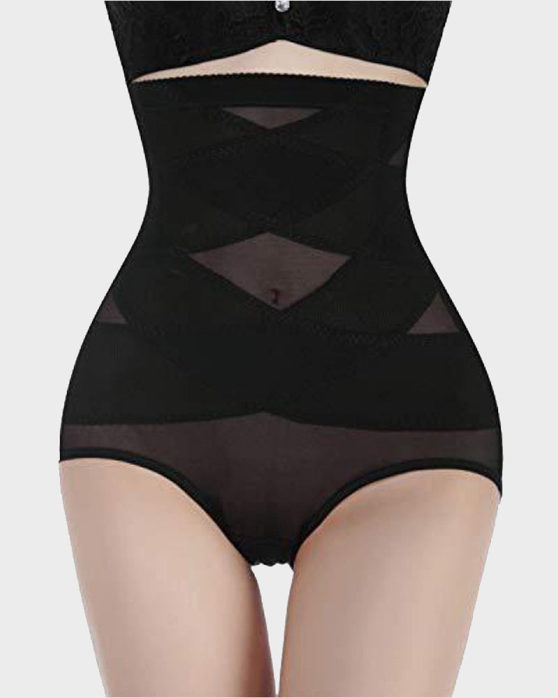 Ultra High Waist Tummy Control Mesh Shaping Panty Invisible Firm Support