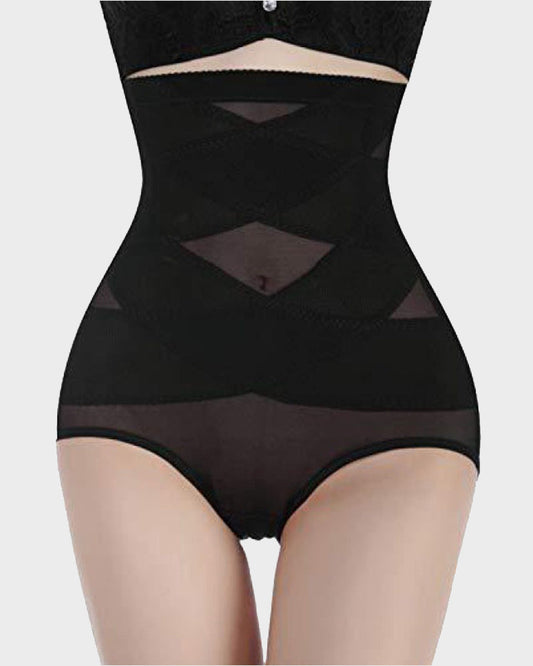 Ultra High Waist Tummy Control Mesh Shaping Panty Invisible Firm Support