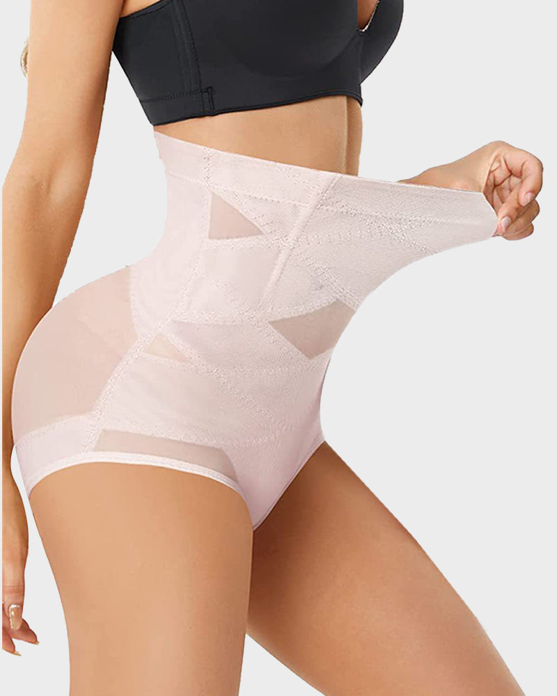 Ultra High Waist Tummy Control Mesh Shaping Panty Invisible Firm Support