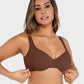 Comfortable Underwire Deep V-Neck Bra with Adjustable Straps for Support