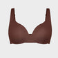 Comfortable Underwire Deep V-Neck Bra with Adjustable Straps for Support