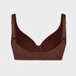 Comfortable Underwire Deep V-Neck Bra with Adjustable Straps for Support
