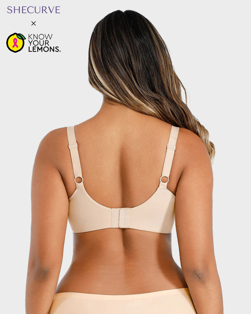 Comfortable Underwire Deep V-Neck Bra with Adjustable Straps for Support