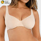 Comfortable Underwire Deep V-Neck Bra with Adjustable Straps for Support