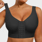 Comfortable Unlined Front-Close Wireless Back Support Bra for Everyday Wear