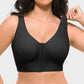 Comfortable Unlined Front-Close Wireless Back Support Bra for Everyday Wear