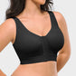 Comfortable Unlined Front-Close Wireless Back Support Bra for Everyday Wear