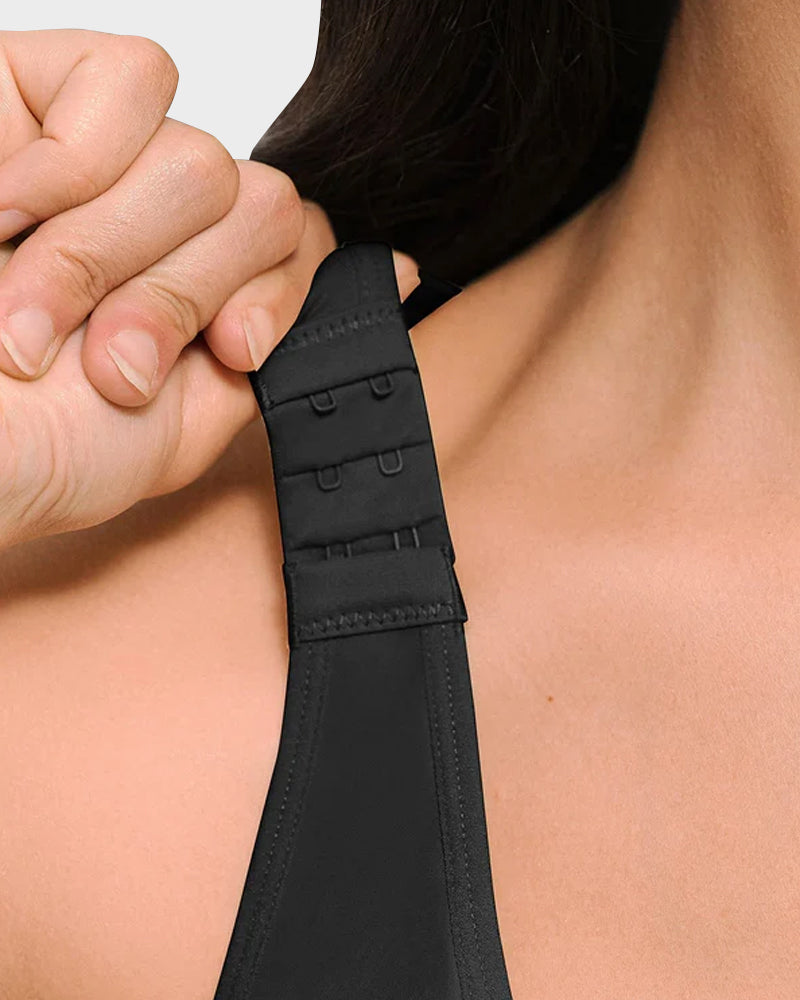 Comfortable Unlined Front-Close Wireless Back Support Bra for Everyday Wear