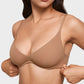 Comfortable Unlined Plunge Balconette Bra with Underwire for Everyday Support