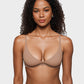 Comfortable Unlined Plunge Balconette Bra with Underwire for Everyday Support