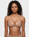 Comfortable Unlined Plunge Balconette Bra with Underwire for Everyday Support
