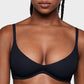 Comfortable Unlined Plunge Balconette Bra with Underwire for Everyday Support