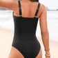 Flattering V-Wire Ruched Tummy Control One-Piece Swimsuit: Sculpting, Supportive, Stylish
