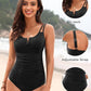 Flattering V-Wire Ruched Tummy Control One-Piece Swimsuit: Sculpting, Supportive, Stylish