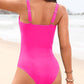 Flattering V-Wire Ruched Tummy Control One-Piece Swimsuit: Sculpting, Supportive, Stylish