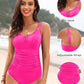 Flattering V-Wire Ruched Tummy Control One-Piece Swimsuit: Sculpting, Supportive, Stylish
