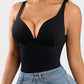 Seamless V-Neck Tummy Control Thong Bodysuit Shapewear: Smooth, Sculpt, Flatter.