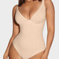 Seamless V-Neck Tummy Control Thong Bodysuit Shapewear: Smooth, Sculpt, Flatter.