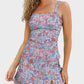 Elegant Vintage Square Neck Tankini Swimsuit with Flattering Skirted Two-Piece Design