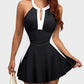 SheCurve Women's Visual-Slimming Color-Block Skirted One-Piece Swimsuit