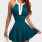 SheCurve Women's Visual-Slimming Color-Block Skirted One-Piece Swimsuit