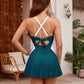 SheCurve Women's Visual-Slimming Color-Block Skirted One-Piece Swimsuit