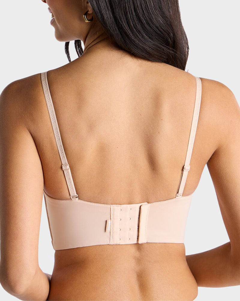 Comfortable Wire-Free U-Plunge Strapless Bra with Multiway Convertible Straps