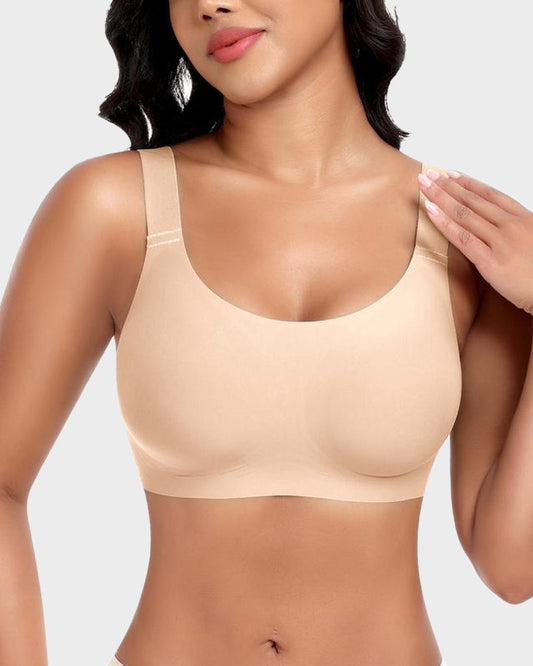 Wireless Full Coverage Jelly Bra with Breathable Straps for Ultimate Comfort