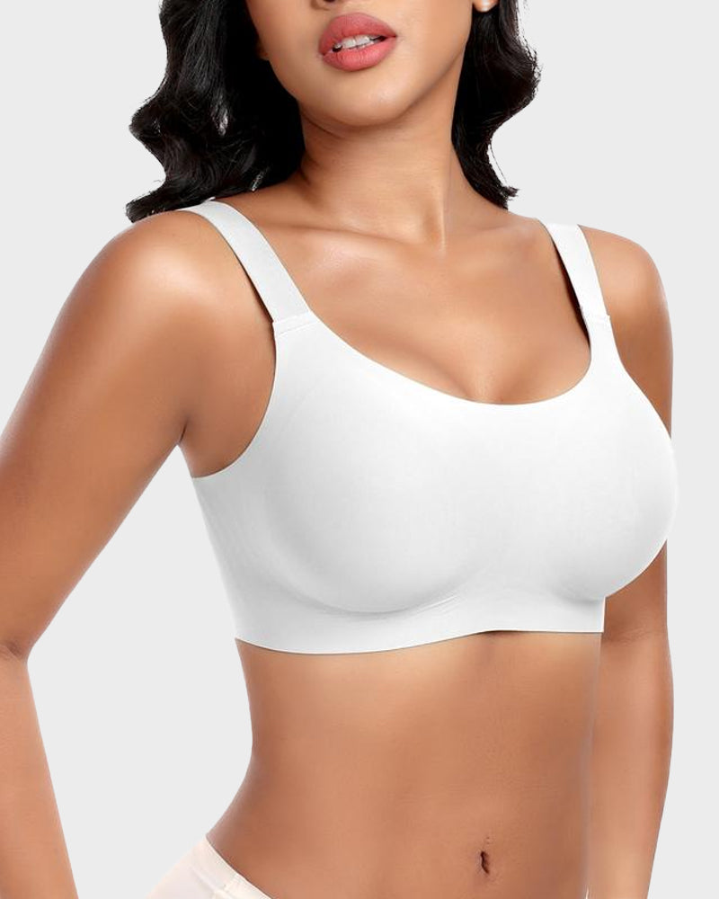 Wireless Full Coverage Jelly Bra with Breathable Straps for Ultimate Comfort