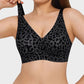 Comfortable Wireless Leopard V-Neck Contour Bra for Stylish Everyday Support