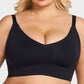 Ultra-Comfort Wireless V-Neck Smoothing Bra with Back & Side Support