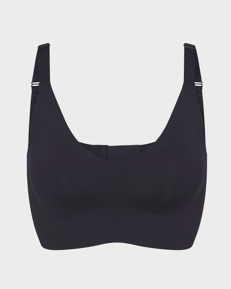 Ultra-Comfort Wireless V-Neck Smoothing Bra with Back & Side Support