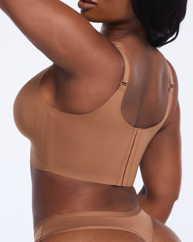 Ultra-Comfort Wireless V-Neck Smoothing Bra with Back & Side Support