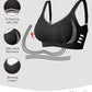 Comfort-Fit Wireless V-Neck Jelly Push-Up Bra for Full Coverage Support