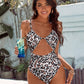 Women's Flattering Cheeky High-Cut One-Piece Swimsuit with Stylish Cut-Outs